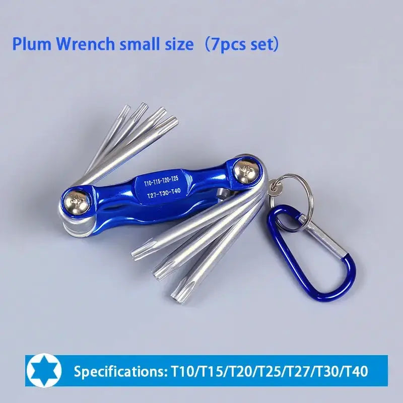Folding hexagonal wrench, plum blossom screwdriver, multifunctional internal combination maintenance tool set from PriceLows™