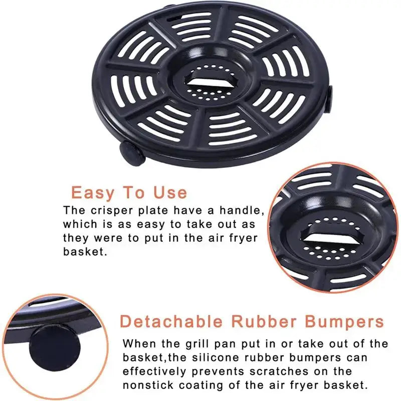Air Fryer Crisper Plate | Ninja AF100 AF150 | Ninja FD401 OP300 | 2 Pack