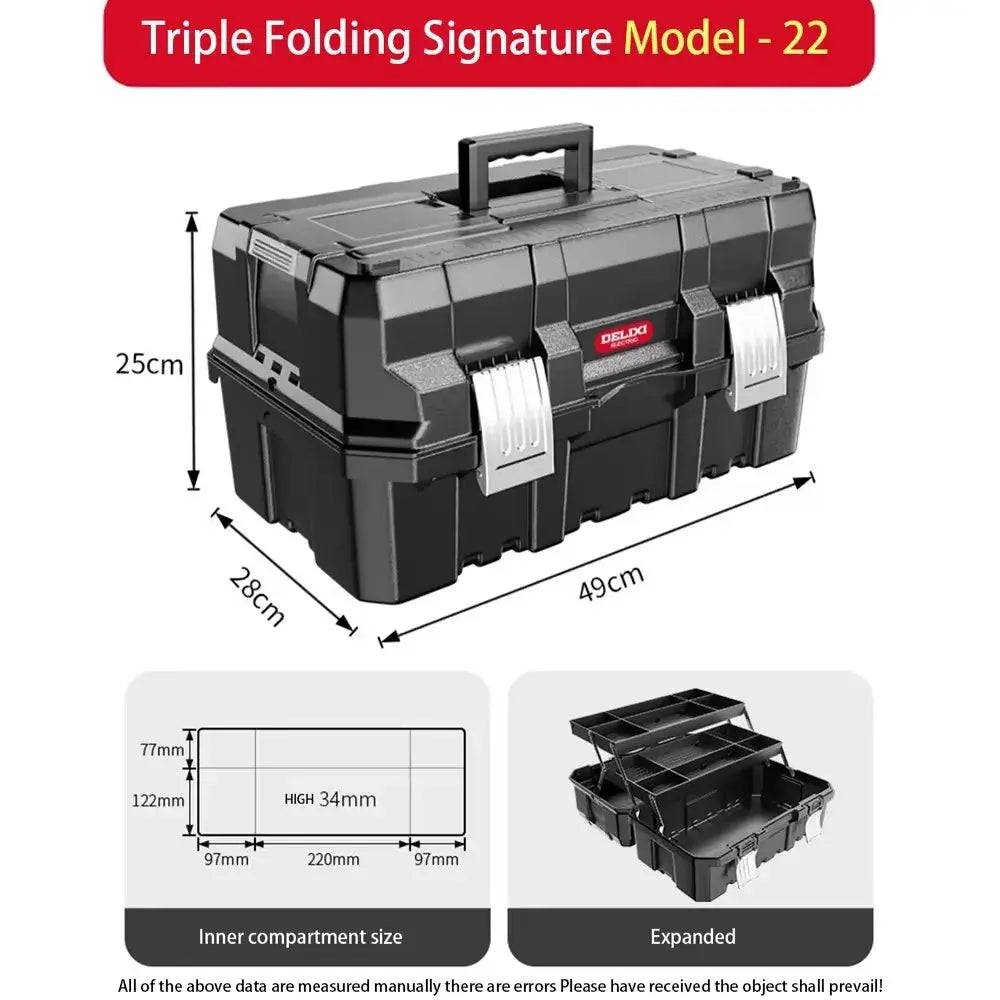 Multifunctional Tool Storage Box Plastic ABS Multiple Specifications with Handle Portable Tool Organizer Thickened from PriceLows™