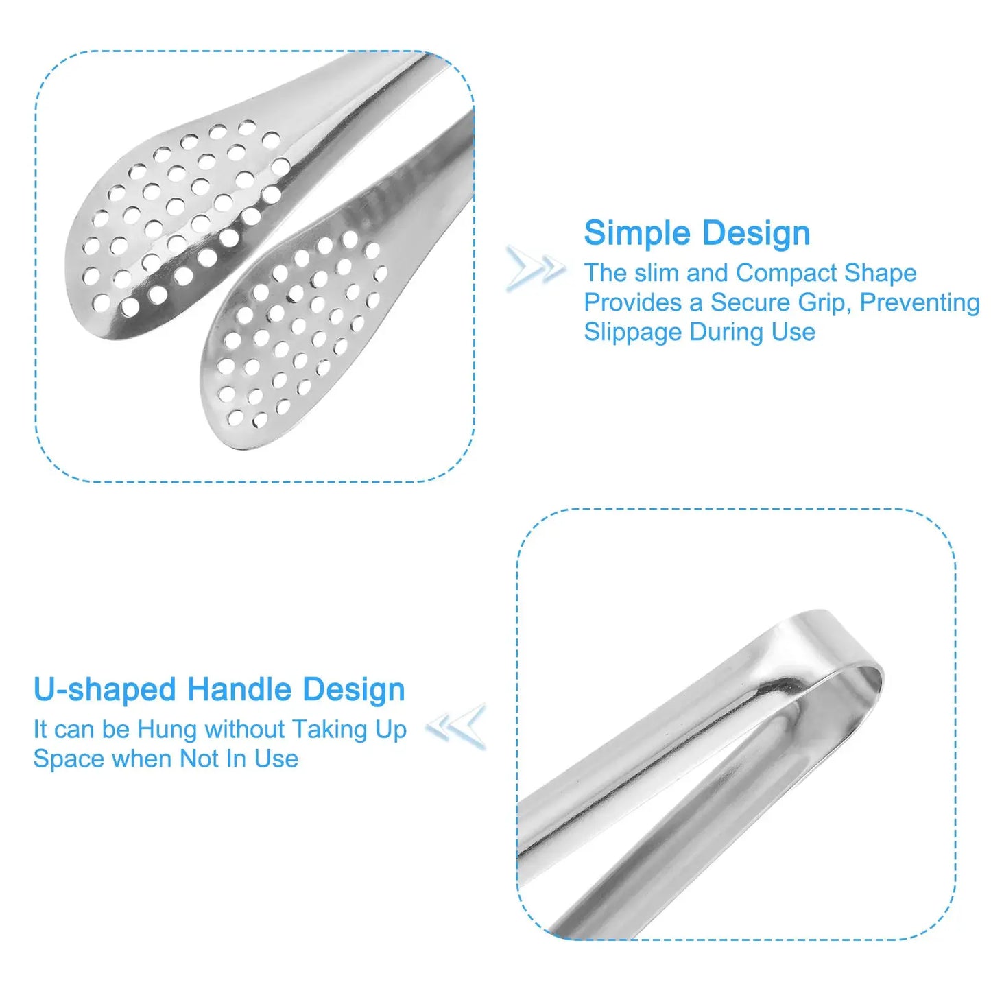 2pcs Silver Serving Tongs 7 Inch - Stainless Steel Ice Tongs Mini Sugar Tongs for Appetizers Charcuterie Dessert Tea Bar Cafe from PriceLows™
