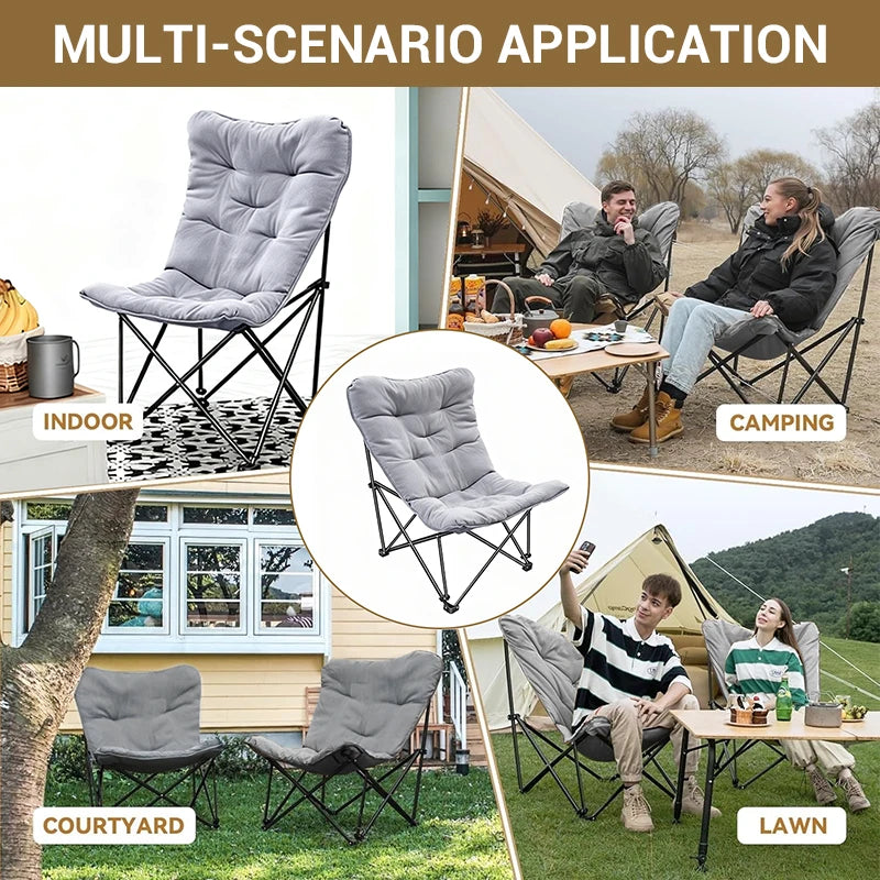 Butterfly Chair | Seat Width 27.5 Inches | Carbon Steel Frame