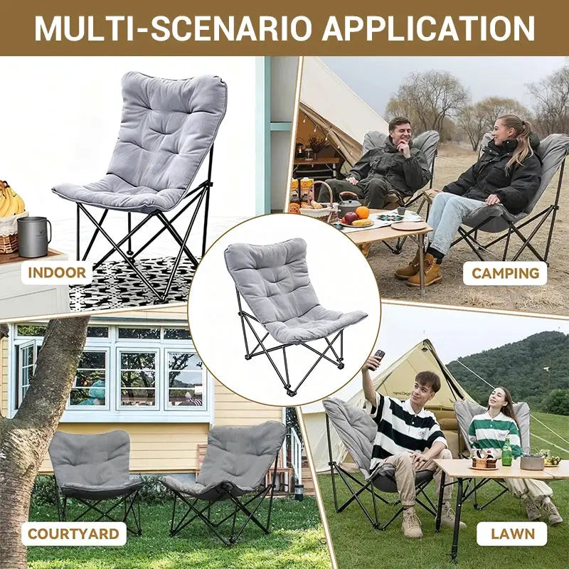 WESTTUNE Camping Butterfly Chair Portable Folding Beach Chair High Load-Bearing Outdoor Lounge Chair for Picnic Fishing Travel from PriceLows™