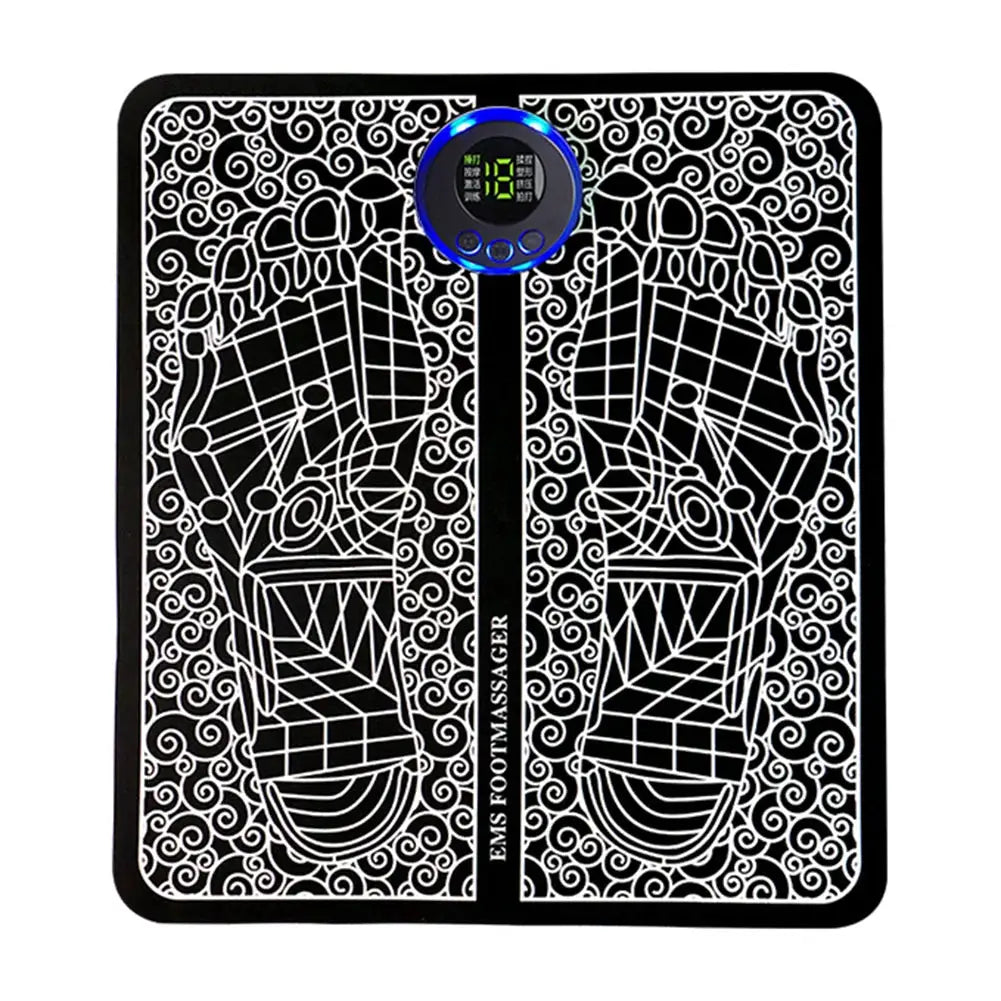 EMS Foot Booster Foot Circulation Massager 8 Modes USB Rechargeable Leg Muscle Stimulator Remote Control for Relax Feet and Legs from PriceLows™