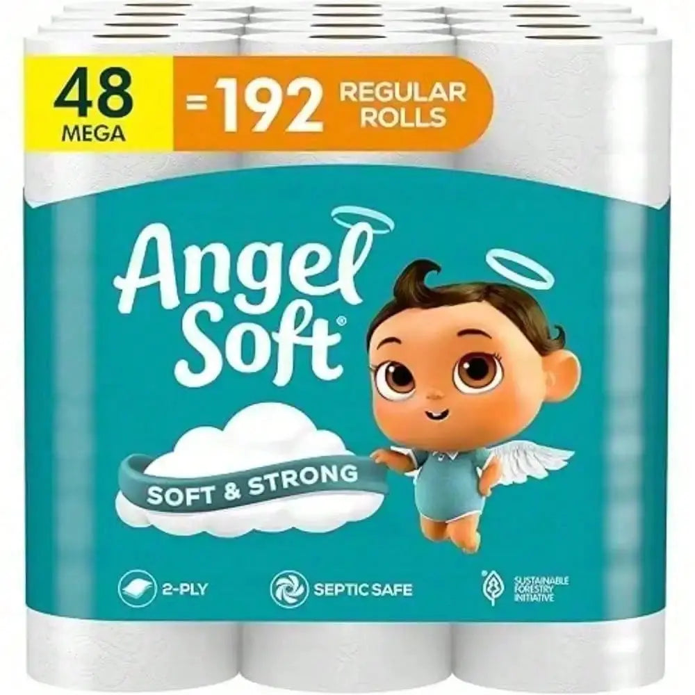 Toilet Paper | Angel Soft | 4 Mega Rolls | 16 Regular Roll Equivalent