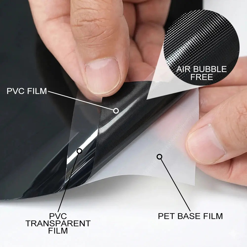 Ultra Gloss PET Piano Black Vinyl Wrap Film Sticker Auto Decoration Accessories Glossy Black Self Adhesive Vinyl Bubble Air Free from PriceLows™
