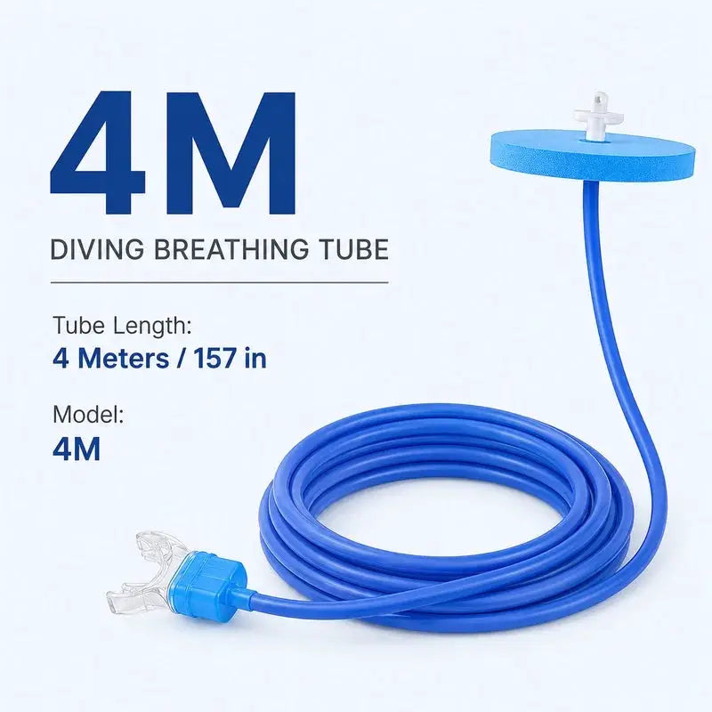 Full Dry Diving Breathing Tube 1m 2m 4m Long Swimming Respirator Adult Men Women Snorkel Training Scuba Equipment Snorkel from PriceLows™