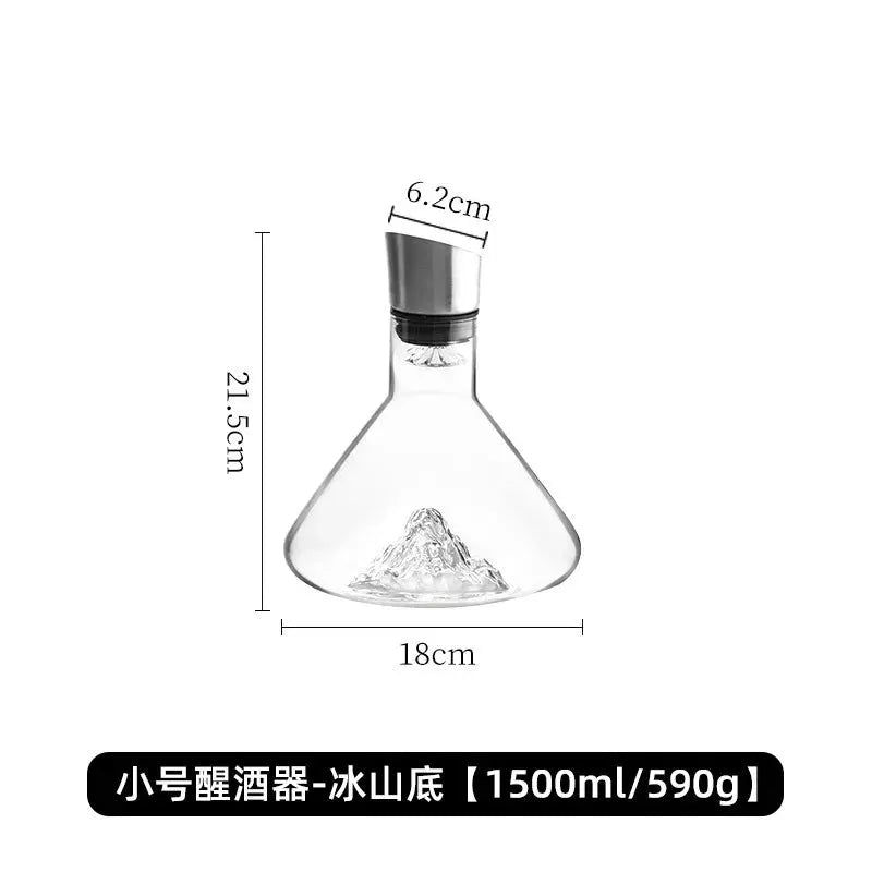 1500ML Iceberg Whisky Wine Decanter Handmade Lead-free Crystal Wine Pourer Carafe Thickened Wine Dispenser Pot Bar Accessories from PriceLows™