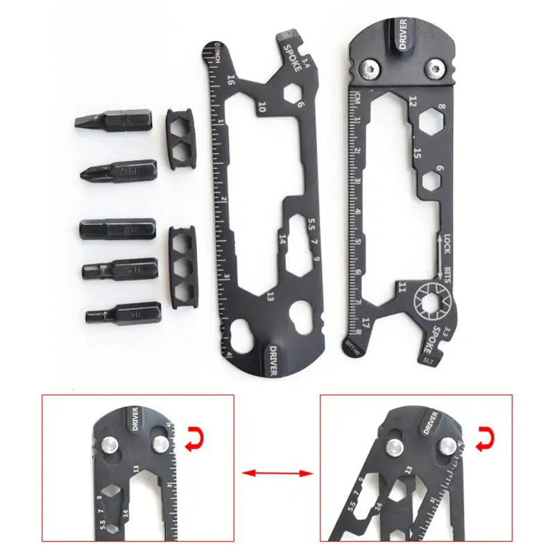24 In 1 Multi Outdoor Bicycle Repair Tool Activity Spanner Combination Wrench Screwdriver Tool Set Pocket Keyring Hex Wrench Bik from PriceLows™