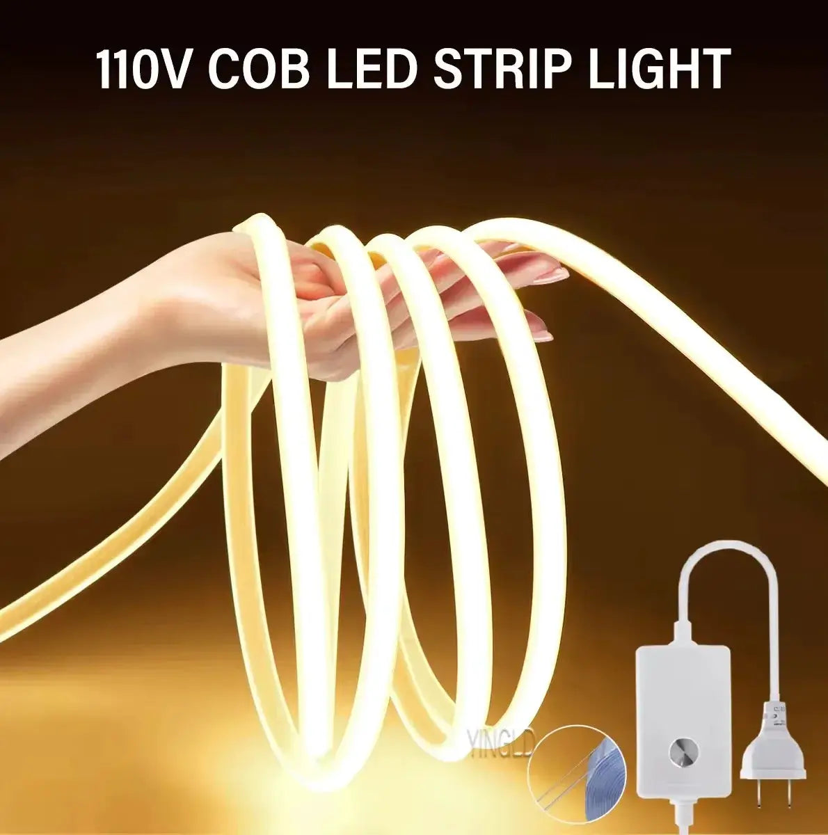 COB LED Strip Light | Dimmable Switch | 3000K/4000K/6000K | 288LED/M from PriceLows™