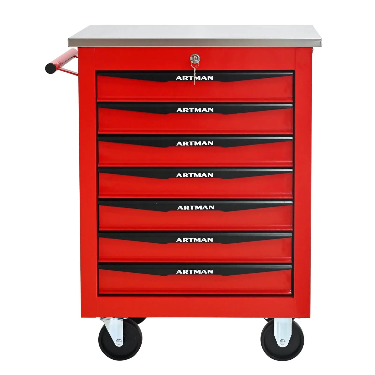 7 Drawer Rolling Tool Box Hardware Storage Tool Cabinet, Heavy Duty Steel Metal Cart, Lockable, Shop Garage NEW,red from PriceLows™