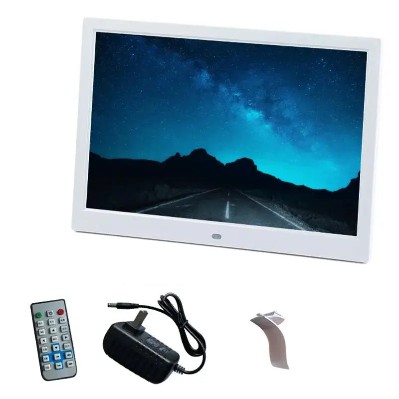Digital Photo Frame 12.1-inch 1280 * 800 USB/SD Video, Music, Black/White Horizontal/Vertical Digital Photo Frame Christmas Gift from PriceLows™