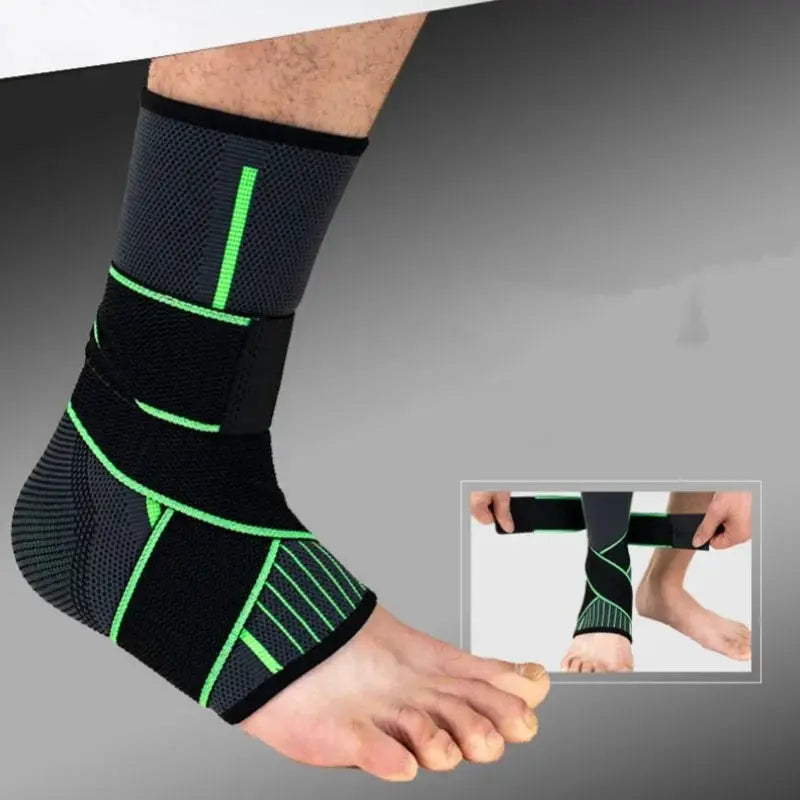 Ankle Support Brace | Breathable Nylon | Compression Strap | Sports Guard
