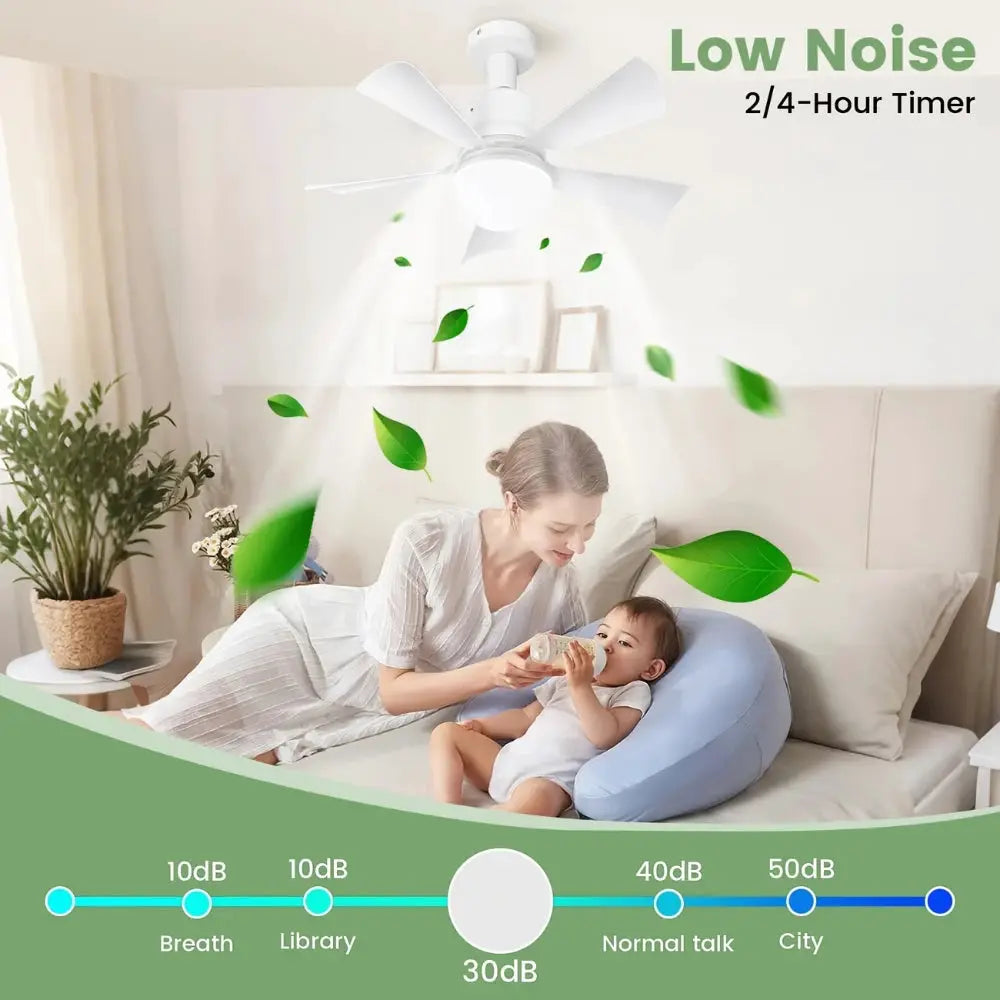 Ceiling Fan Light | Remote Control | E27 Socket | Bulbs Included