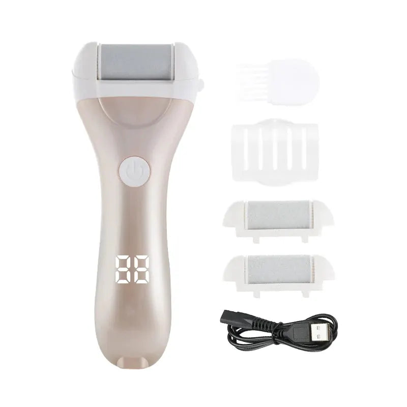 HOMEFISH Electric Pedicure Foot USB Rechargeable Power Display Grinding Exfoliator Replacement Heads For Heel Callus Remover from PriceLows™
