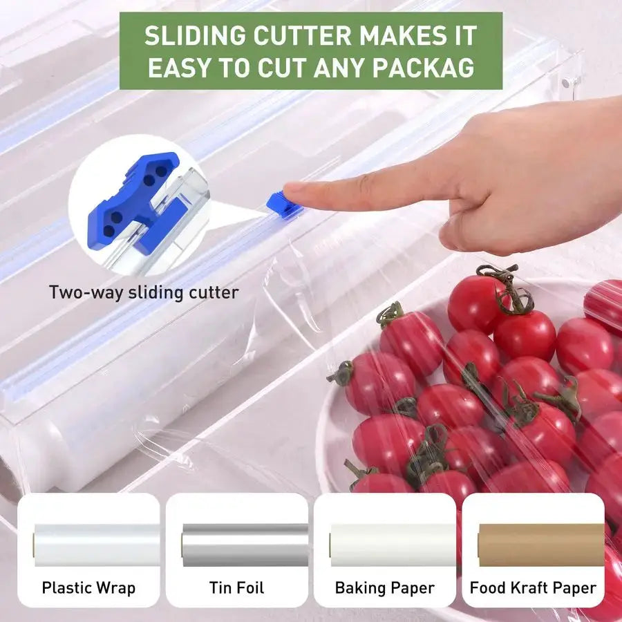and Plastic Wrap Organizer, 3 in 1 Kitchen Wrap Dispenser, Drawer Aluminum Foil Organization and Storage, WallMounted Holder from PriceLows™