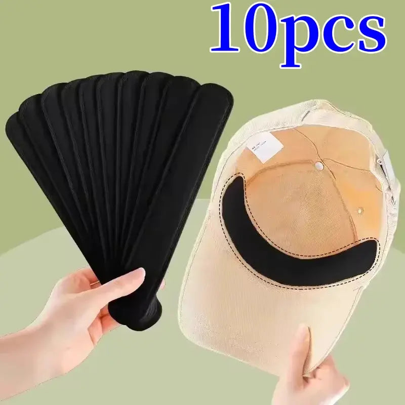 Hat Sweat Absorber Pads | Adhesive Backed | Polyester | 10 50 100 Pack