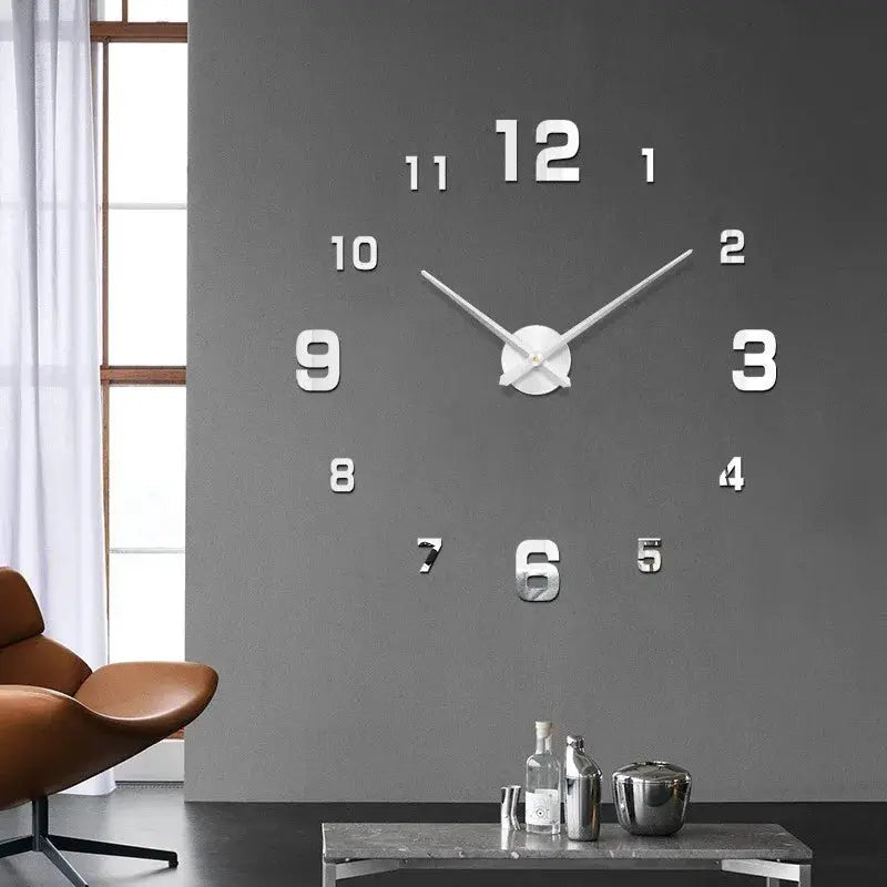 Simple LED wall clock with night light function, silent, modern decorative digital wall clock, DIY 3D digital wall clock from PriceLows™