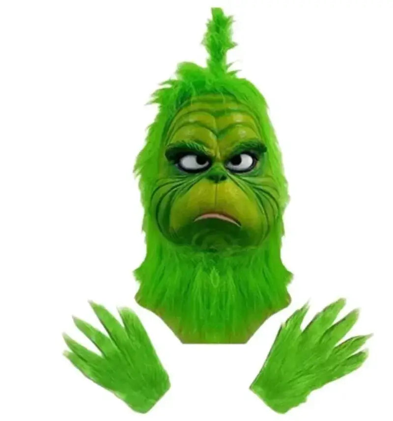 Adult Green Monster Costume | Knit Polyester | Gloves And Mask | Unisex One Size