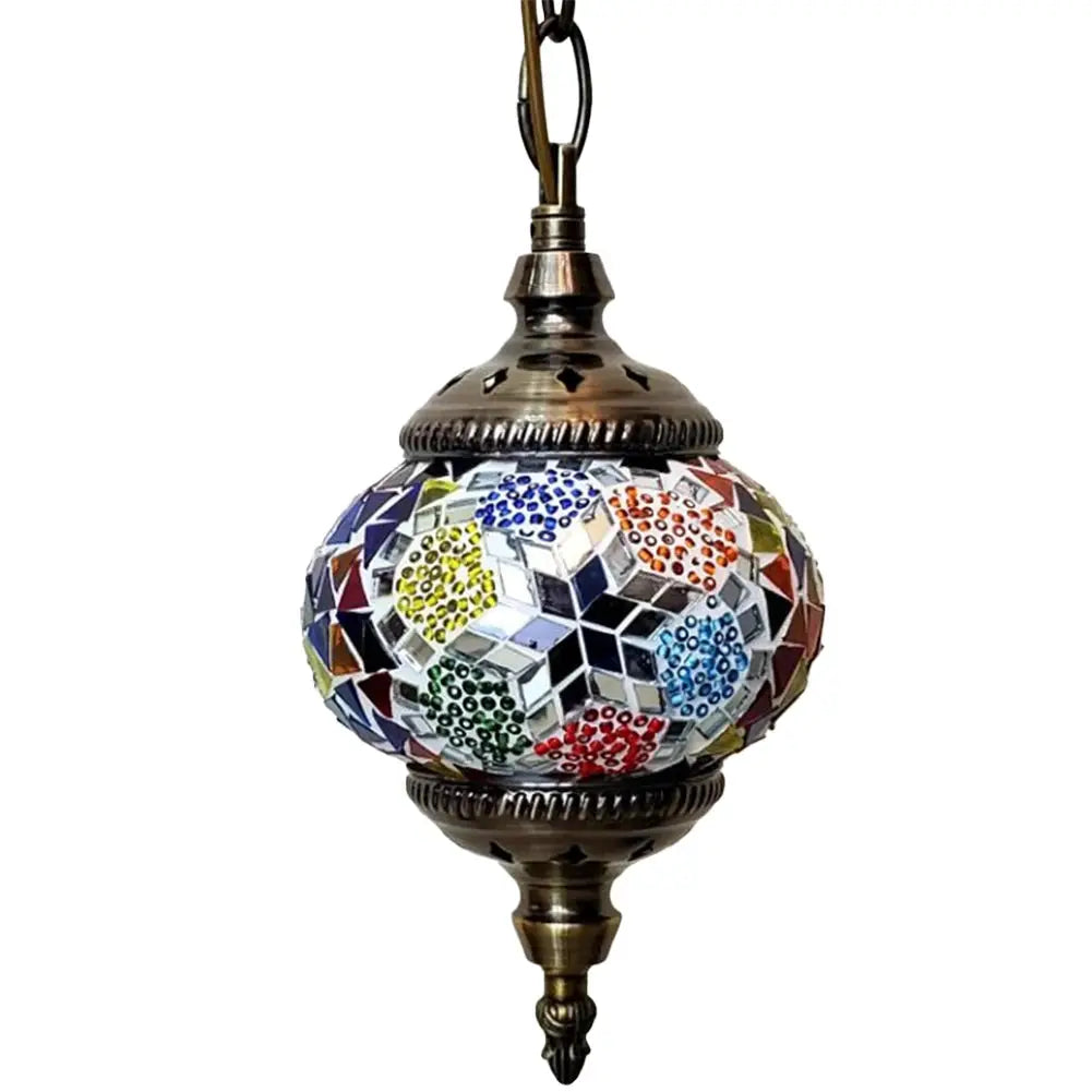 Mosaic Pendant Light Turkish Moroccan Mosaic Hanging Ceiling Lamp E27 Restaurant Club Single Head Chandelier for Bar Home Hotel from PriceLows™