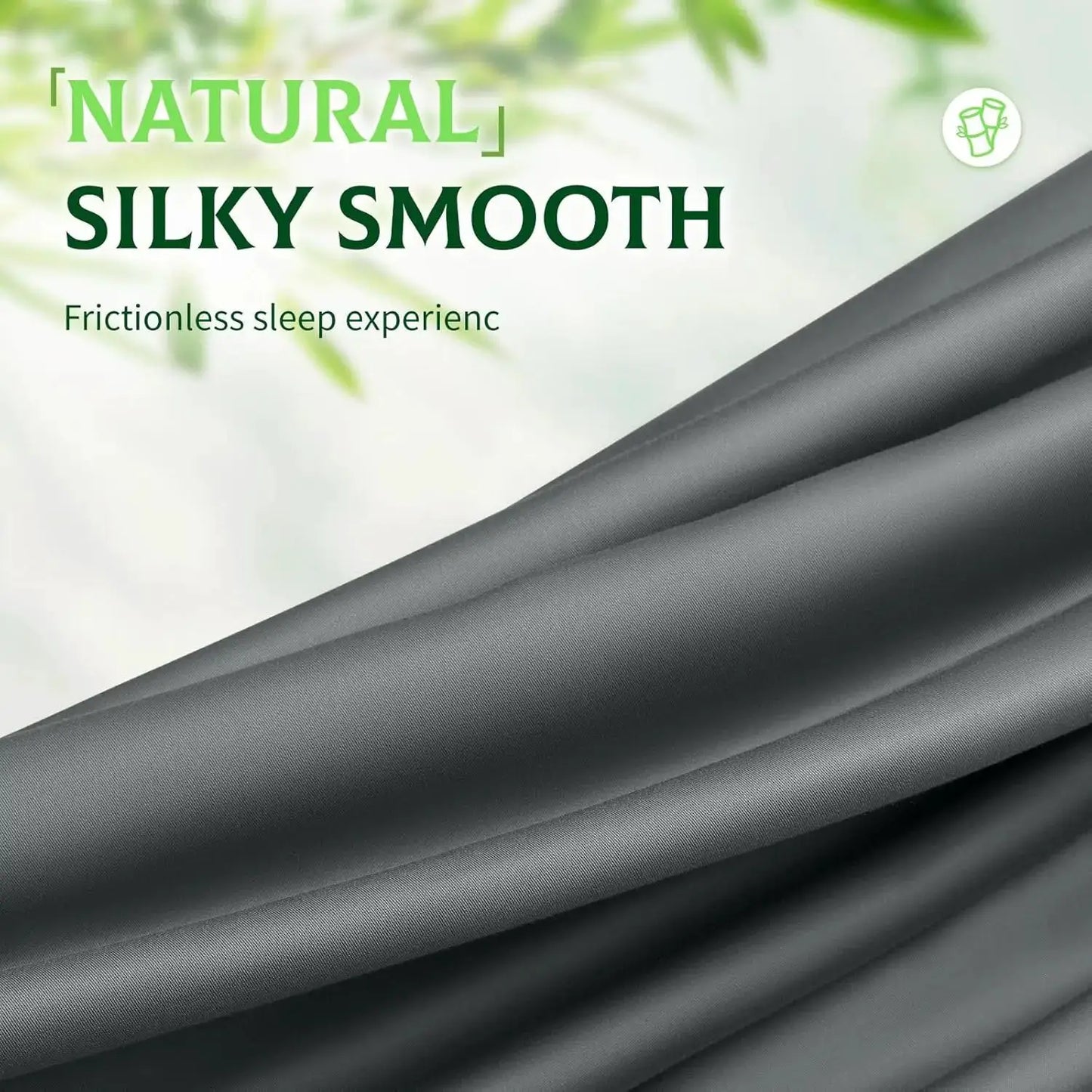Bamboo Sheets for Hot Sleepers, Extra Deep Pocket up to 24", Ultra Soft Cooling Bed Sheets with Silky Smooth Feel, Queen Size from PriceLows™