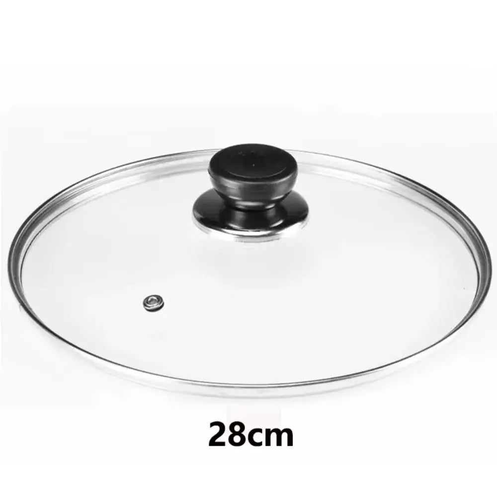 Tempered Glass Pot Lid | Stainless Steel Rim | Anti-Scalding | 12,14,16,18,20 cm