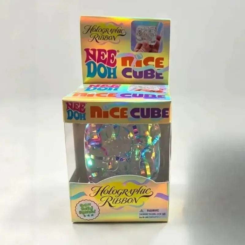 Holographic Ribbon Fidget Toy | Multi Tone Finish | Flexible Grip