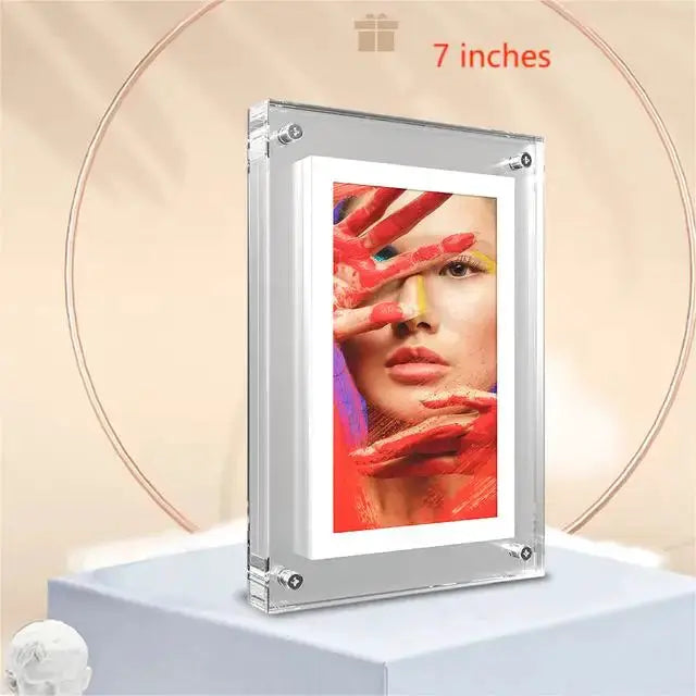 Acrylic Digital Photo Frame 5/7 Inches 1000mAh Automatically Rotate Display IPS Screen 4G Memory Battery Gravity Induction from PriceLows™