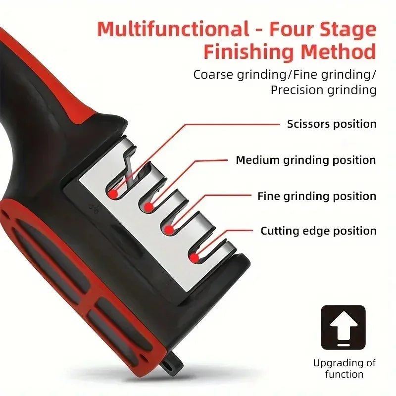 3-Segment Knife Sharpener Knife Sharpeners for Kitchen Knives Stainless Steel Three-Purpose Sharpening Stone for Kitchen Tools from PriceLows™