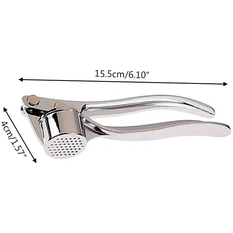 6.10in Stainless Steel Garlic Mincer - Dual-Use Garlic Press & Nut Cracker from PriceLows™