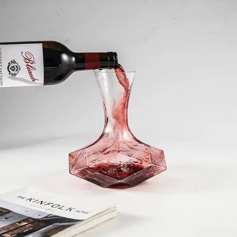 Irregular Wine Decanter Creativity 1450ml Decanter Dispenser Crystal Glass Wine Aerator Mirror Jug Gift Bar Decor Art Glassware from PriceLows™