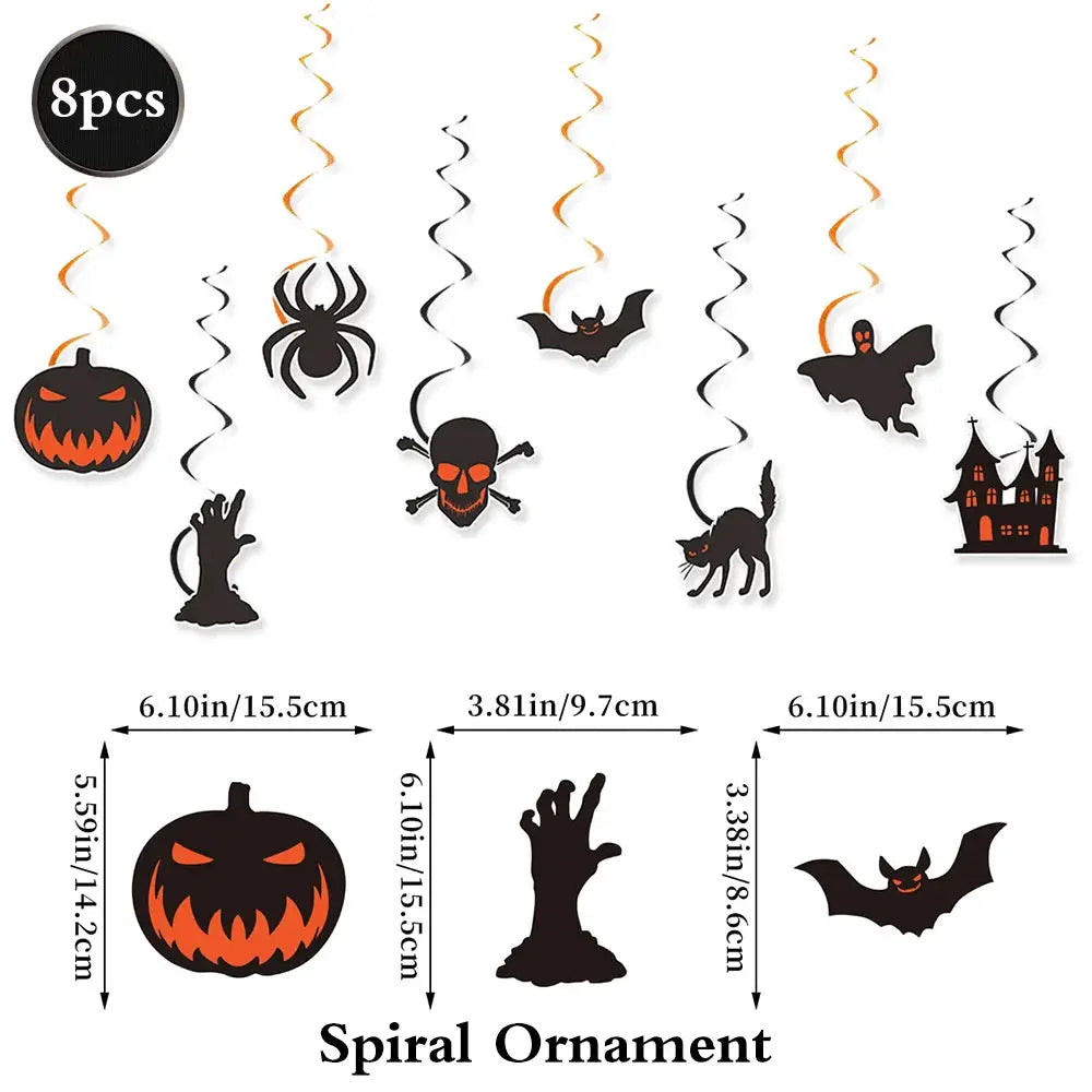 Halloween Decor Set | Paper Material | Hanging Items | Assorted Designs