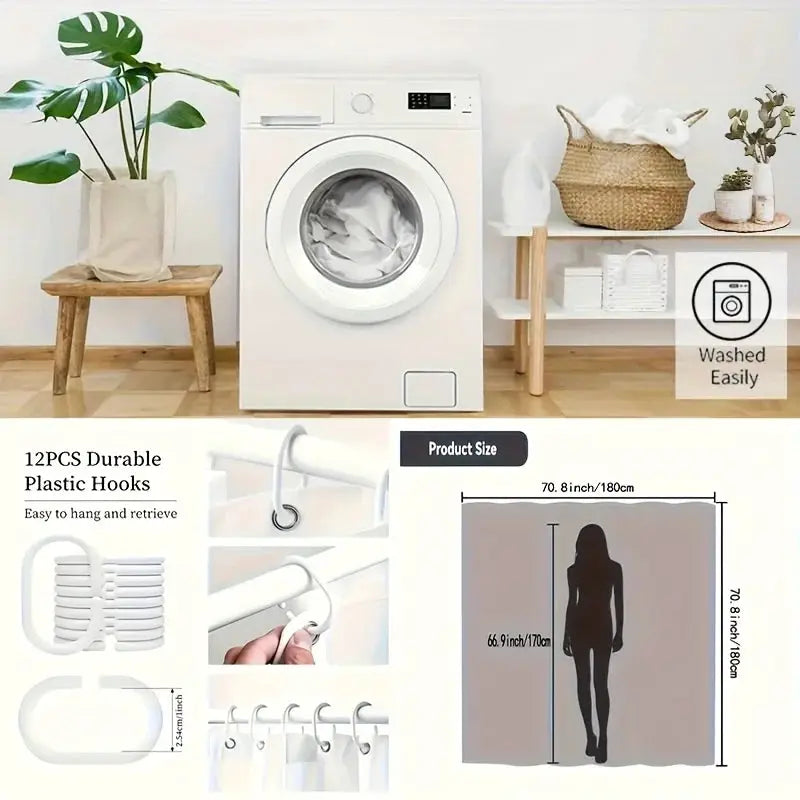 Funny Black Cat Shower Curtain, Cartoon Animal Bathroom Decor, Playful Kitten Waterproof Polyester Fabric Bath Screen from PriceLows™