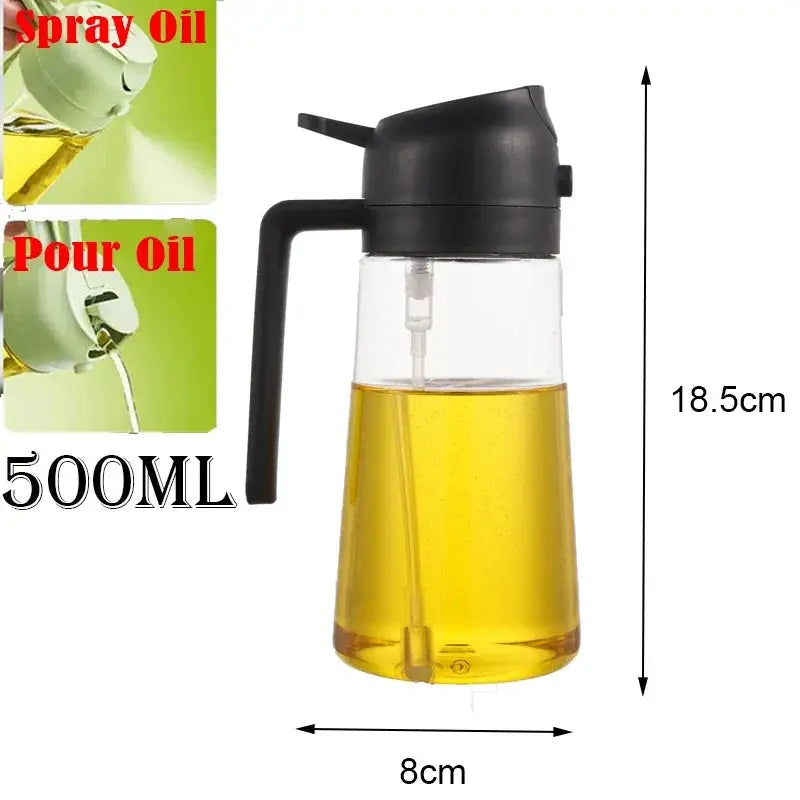 2-in-1 Kitchen Oil Sprayer and Dispenser Bottle, Plastic Oil Mister for Cooking, BBQ, Baking, Roasting and Picnic from PriceLows™