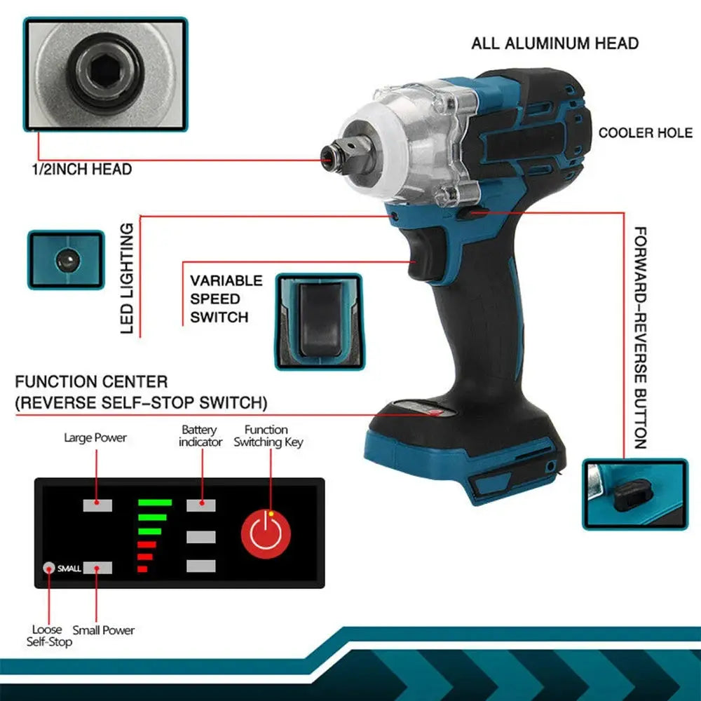 Power Tool Sets Impact Wrench 125mm Brushless Electric Angle Grinder 18V Battery Devices Combo Kit Power Tool from PriceLows™