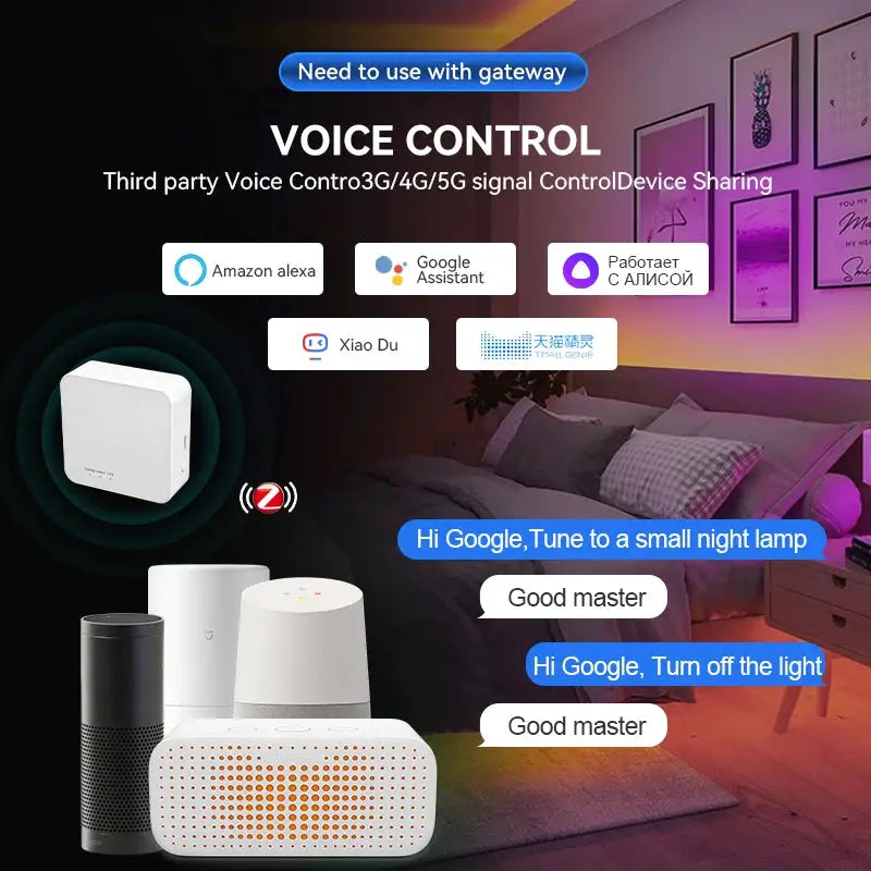 New 5 In 1 Tuya Zigbee 3.0 Led Controller Hue Bridge Alexa Voice Control for Singel Color CCT RGB RGBW RGBCCT Led Strip Use from PriceLows™