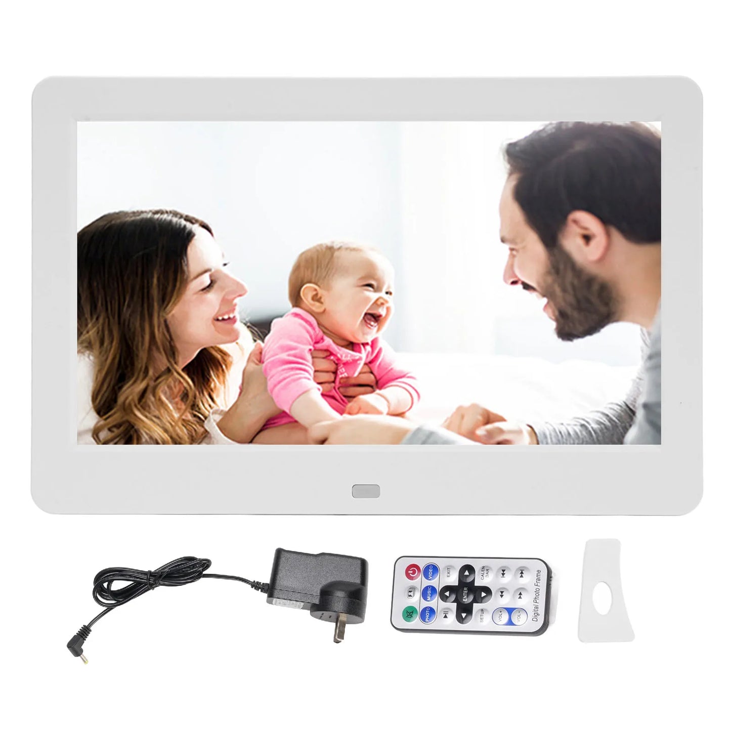 Digital Photo Frame Stereo Speaker Multifunctional 10 Inch Digital Photo Frame 1920x1080 Wall Mountable for Video from PriceLows™