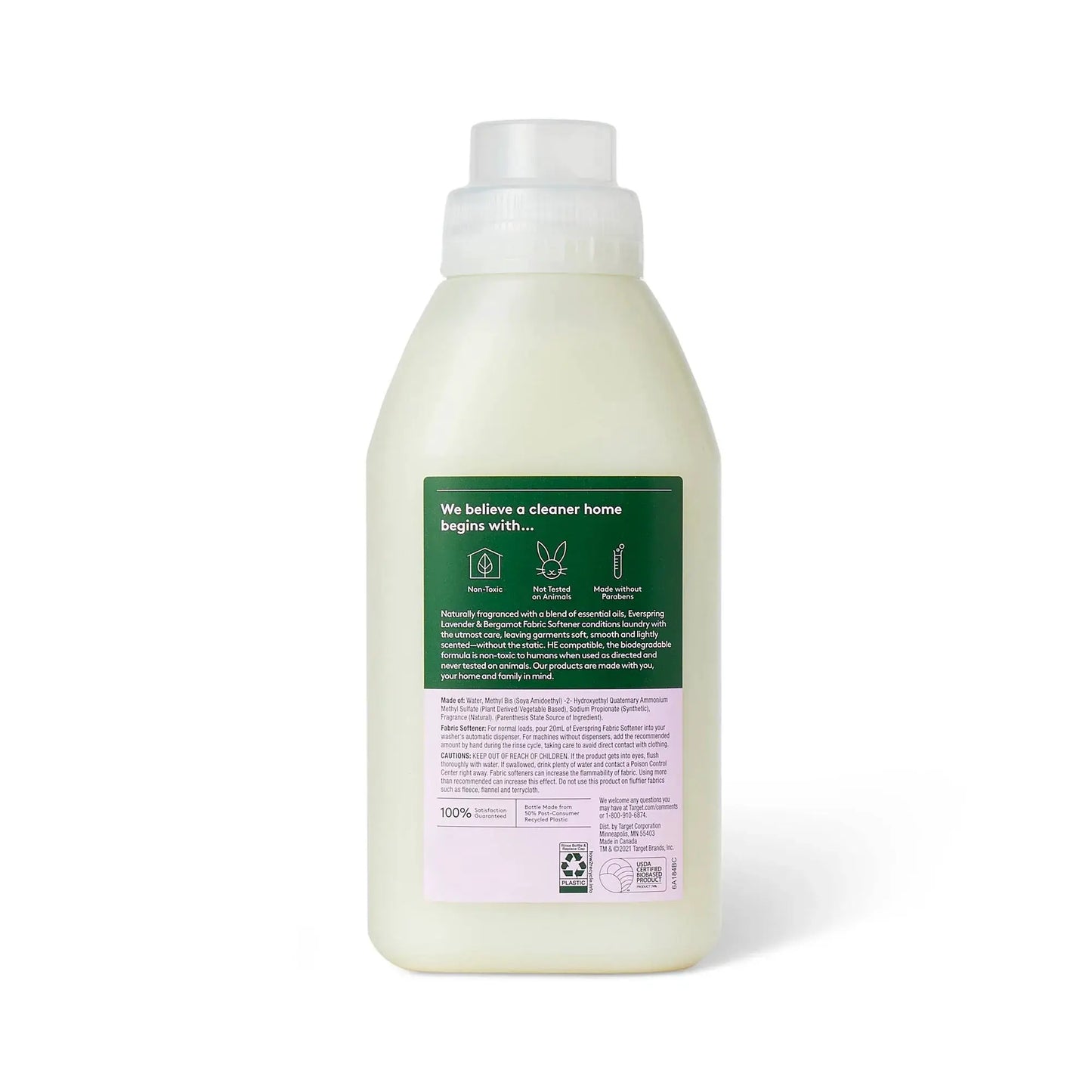 Liquid Fabric Softener | Sulfate Free | Lavender Bergamot | Hypoallergenic
