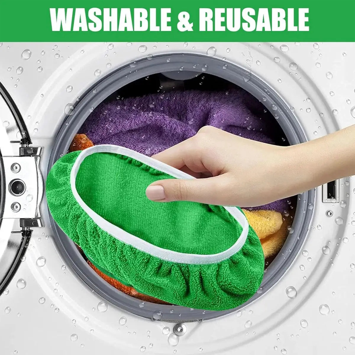 1PC Reusable Microfiber Mop Pads for Swiffer Sweeper, Wet & Dry Cleaning Cloths - Mop Head Washable Refills for Household Floors from PriceLows™