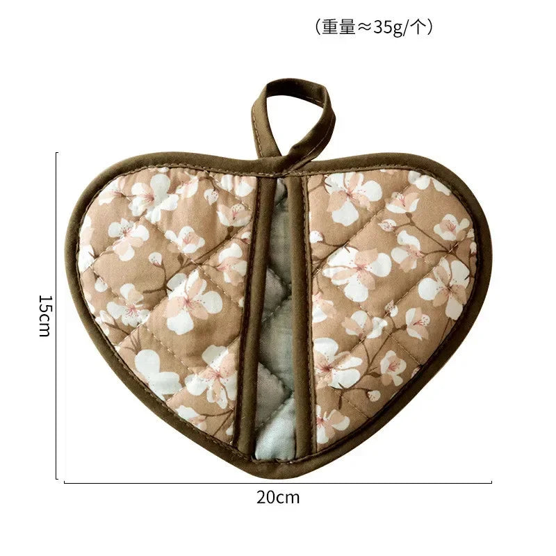 Oven Mitts | Heat Resistant | Heart Shaped Design | One Size