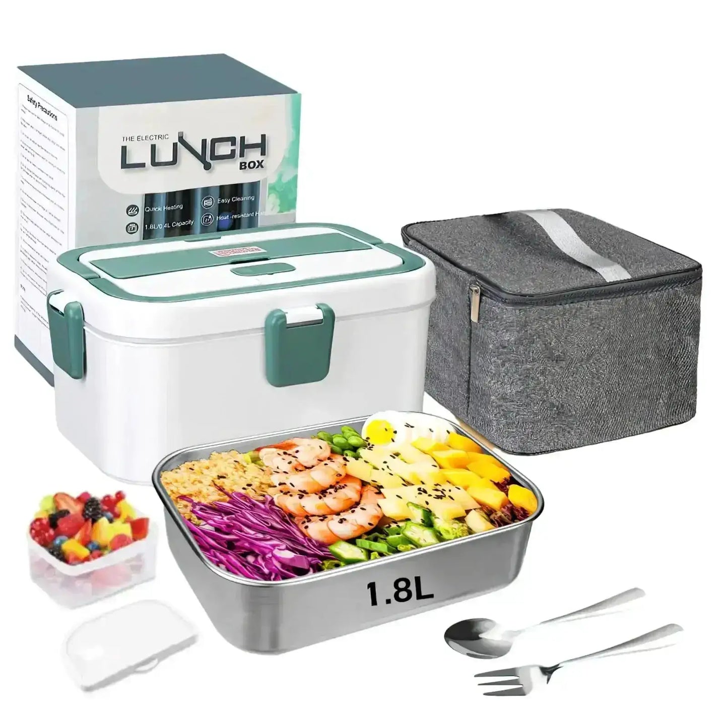 Electric Lunch Box Food Warmer 1.8 L 80W Camping Bento Picnic Portable Food Heater Car/Truck/Home in-car Electric Lunch Box from PriceLows™