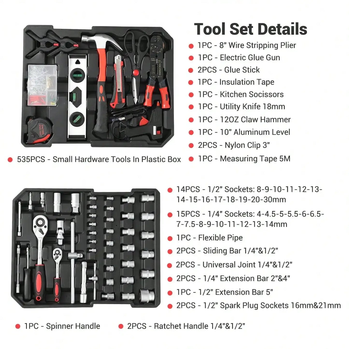 800 Piece Tool Sets For Men, Tool Box With Tools, Tool Kit With Rolling Tool Box, Complete Tool Box Set, Household Tool Set, Aluminum Trolley Case Tool Sets, Gift On Father's Day from PriceLows™