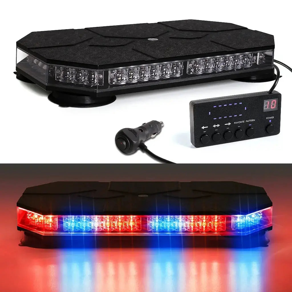 42 LED Car Roof Top Strobe Lights Emergency Warning Safety Beacon Magnetic Mount For Truck Ambulance Snow Plow police lights bli from PriceLows™