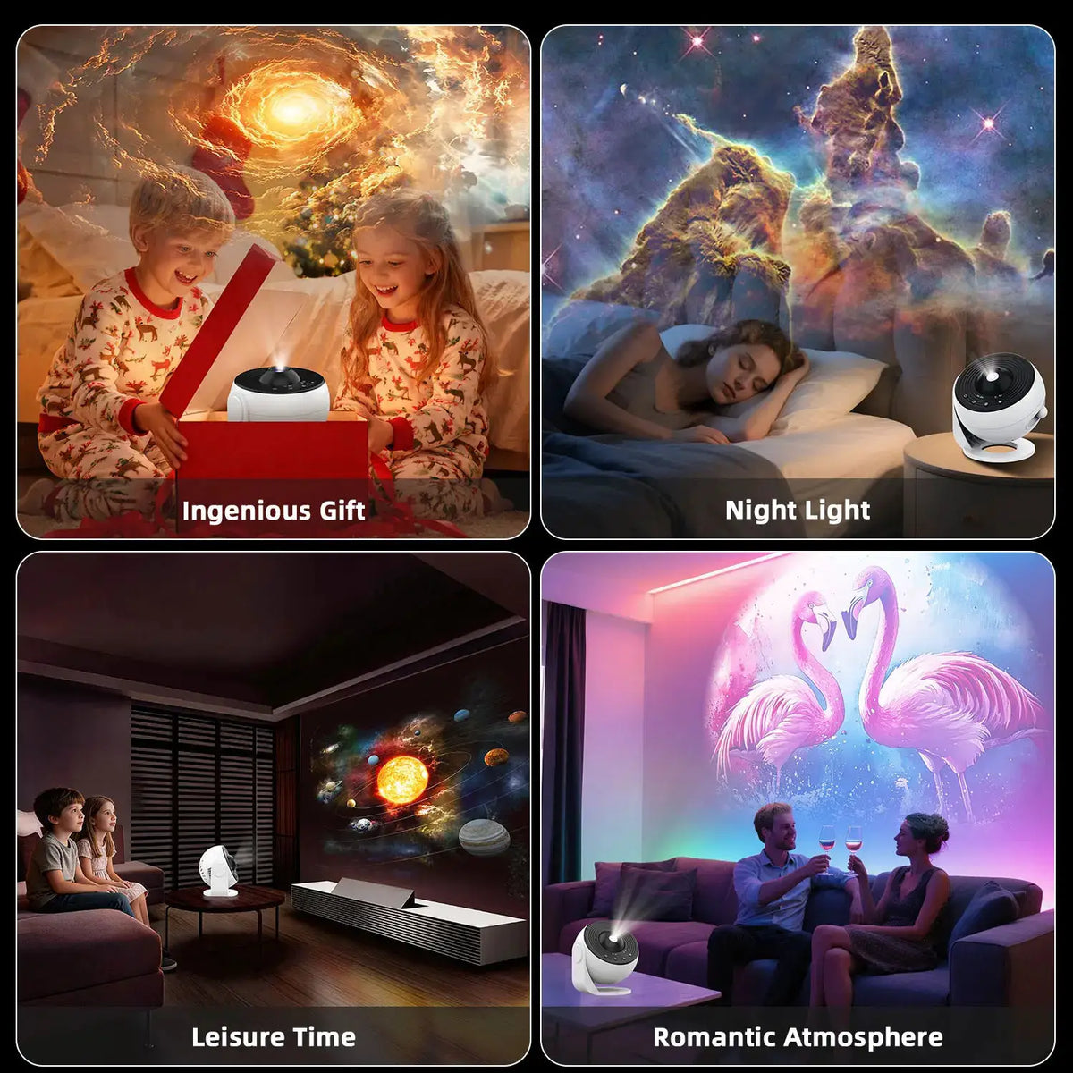 Galaxy Projector | LED Night Light | 25 Patterns | Remote Control