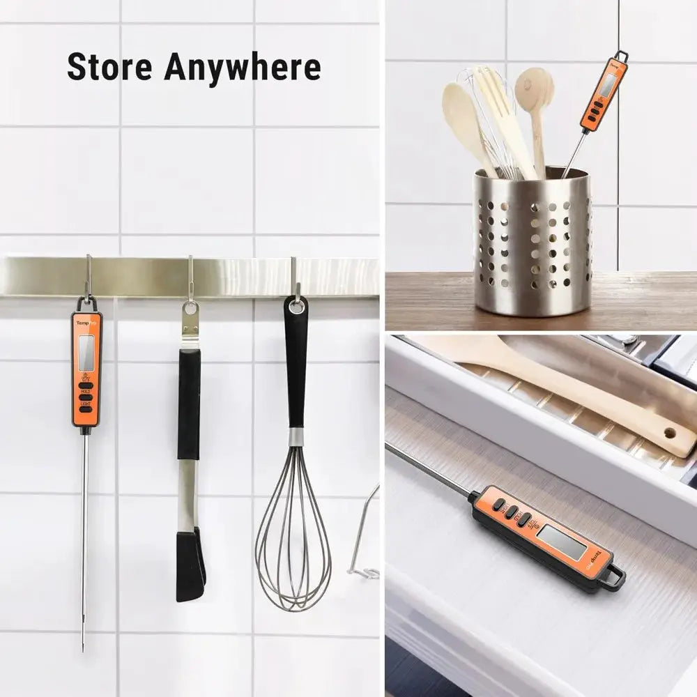 Digital Meat Thermometer for Cooking, Deep Frying, Candy - Instant Read with Super Long Probe, Backlit, Kitchen Gift from PriceLows™