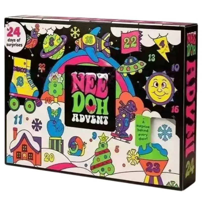 Advent Calendar | 24 Pcs 3D Fidget Dolls | Holiday Countdown Kit | Cartoon Style