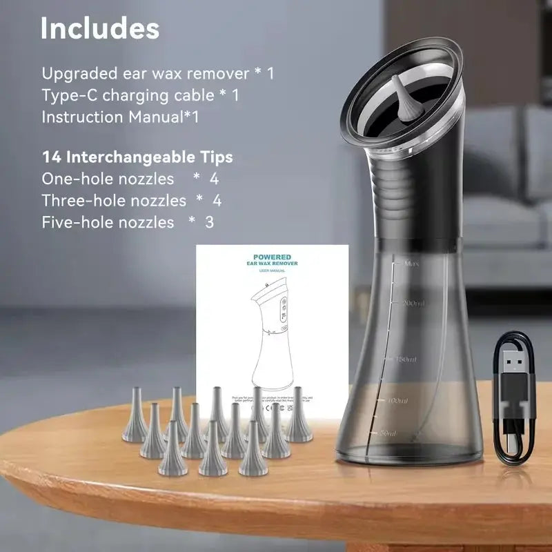 Rechargeable Ear Cleaner for Removing Earwax Integrated Dry and Dirty Storage Replaceable NozzleVisual Sewage Recovery Window from PriceLows™