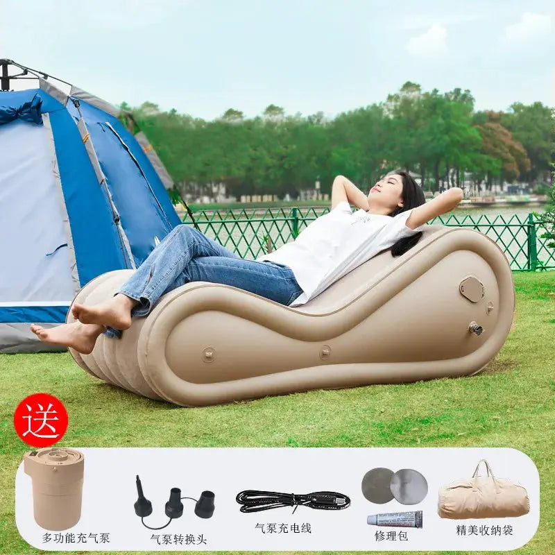 Automatic Inflatable Sofa Garden Recliner Sea Travel Camping Lounge Chair Folding Furniture Load-bearing 200KG Portable Beds from PriceLows™