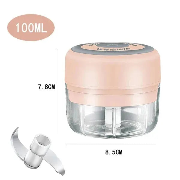 100/250mL Mini Crusher Chopper USB Charging Garlic Mincer Electric Garlic Chopper Powerful Ginger Garlic Onion Meat Masher from PriceLows™