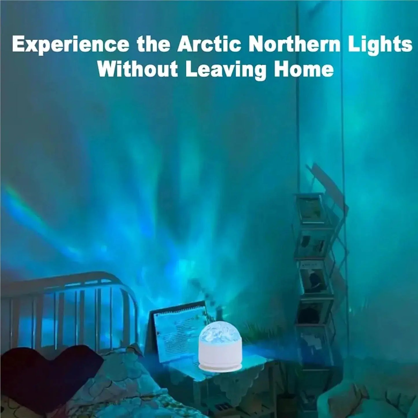 Light, Rotating Water Pattern, Plastic Build, Bedroom Dynamic Night Lamp for All, Ocean Wave Projector, Flame Romantic Ambiance with Remote, 15 Color Patterns,Projects Water Ripple Effects onto Walls from PriceLows™