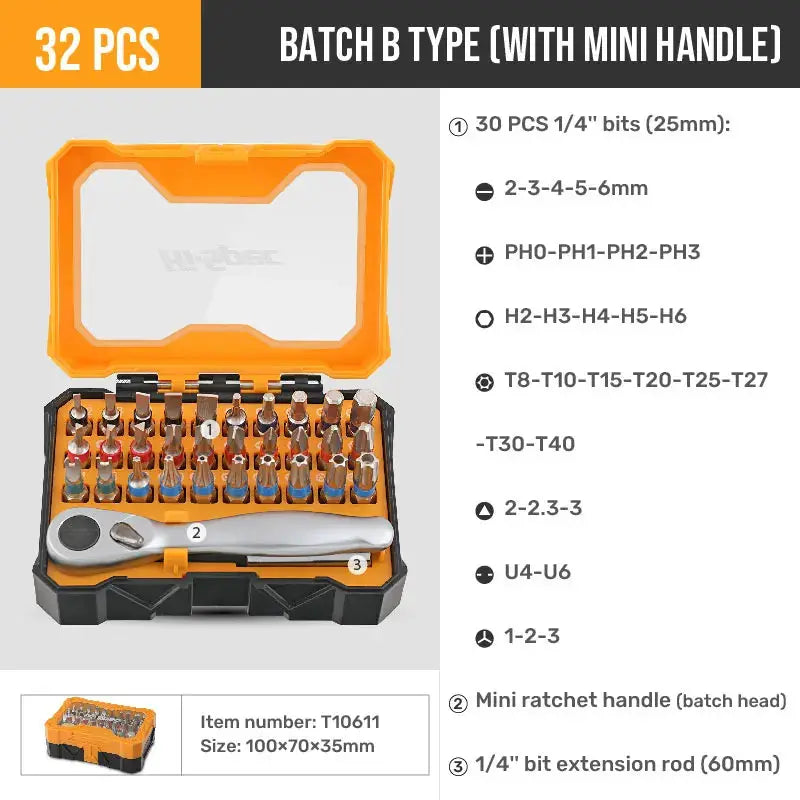 Hi-Spec 72-T Mini Ratchet Socket Wrench Set Magnetic Screwdriver Kit with Torx Screwdrivers And Bits from PriceLows™